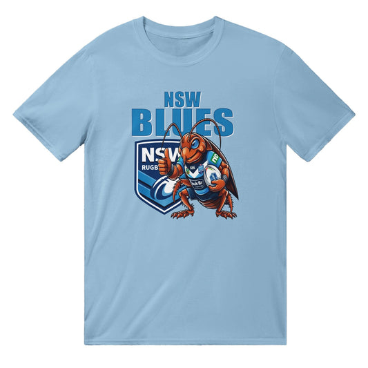 NSW Blues Cockroach T-Shirt - Graphic Tees Australia Online - Graphic T-Shirts - Light Blue / S