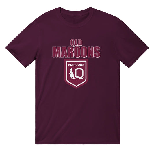 QLD Maroons T-Shirt - Graphic Tees Australia Online - Graphic T-Shirts - Maroon / S