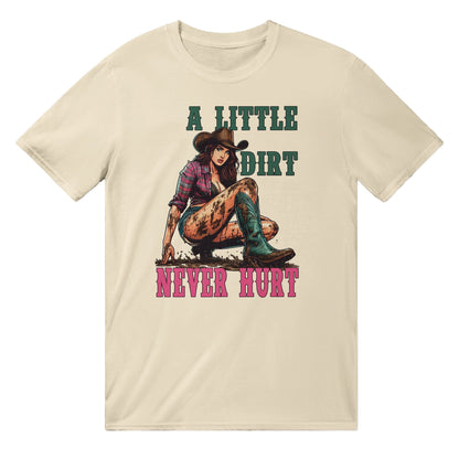 A Little Dirt Never Hurt T-Shirt Graphic Tee Australia Online Natural / S