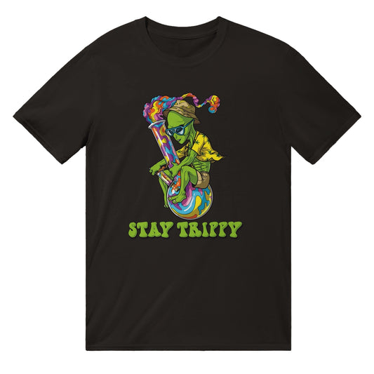 Alien Stay Trippy T-Shirt Australia Online Color Black / S