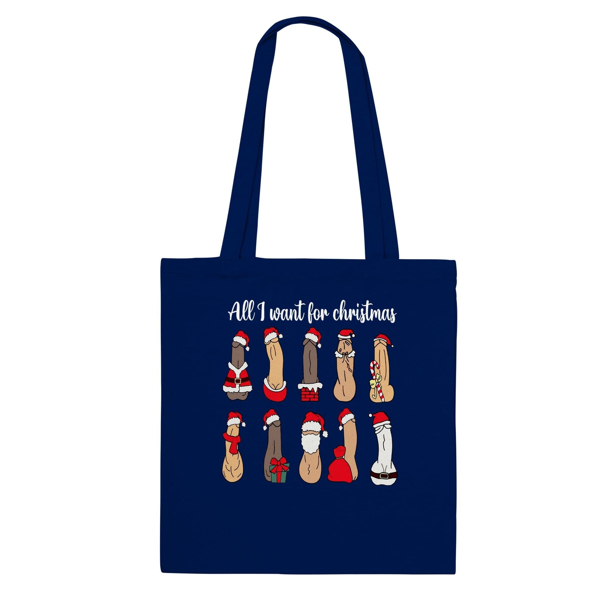 All I Want For Christmas Tote Bag Australia Online Color Navy