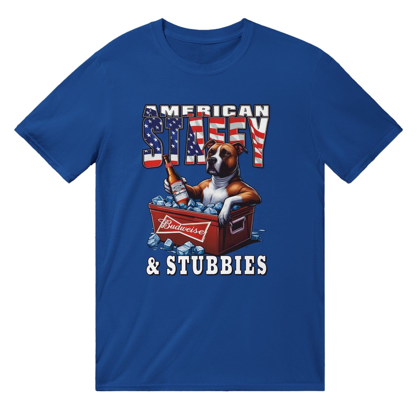 Am-Staffs And Stubbies T-Shirt Australia Online Color Royal / S