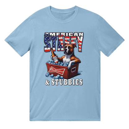 Am-Staffs And Stubbies T-Shirt Australia Online Color Light Blue / S