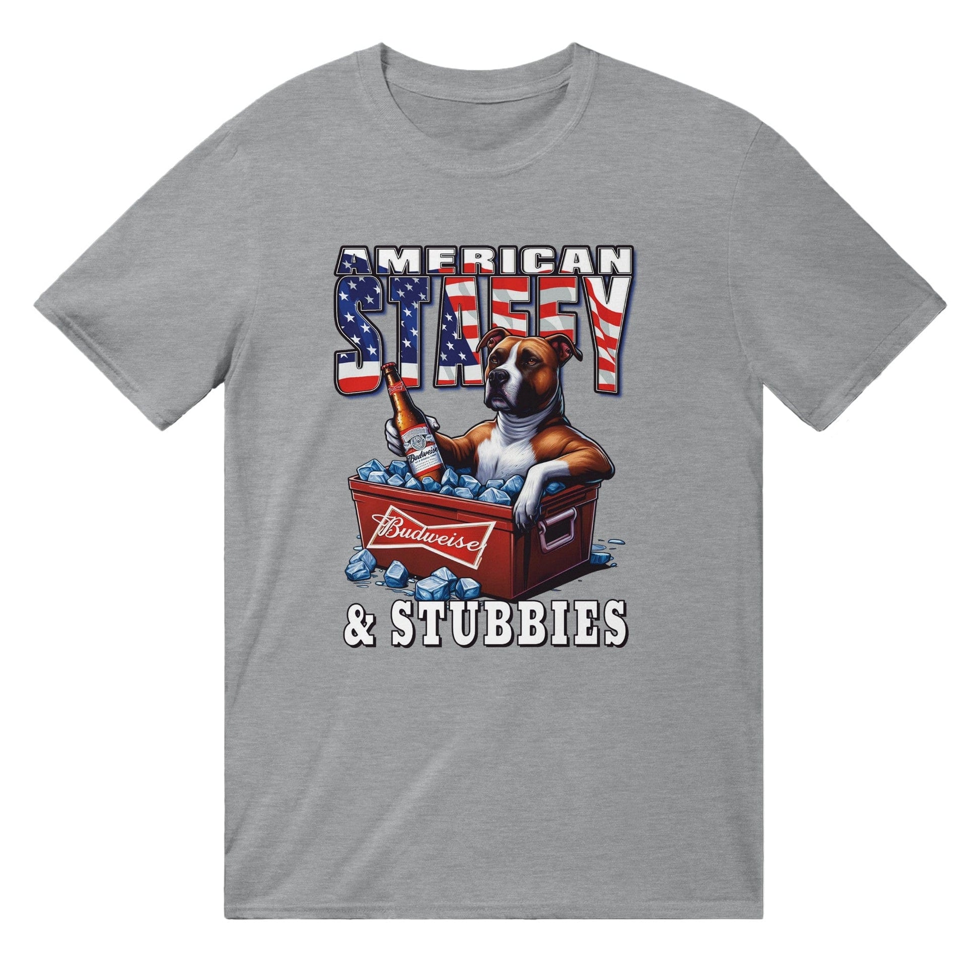 Am-Staffs And Stubbies T-Shirt Australia Online Color Sports Grey / S
