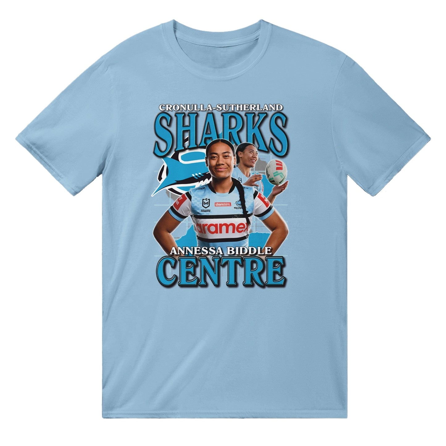 Annessa Biddle Cronulla Sharks T-shirt Australia Online Color Light Blue / S