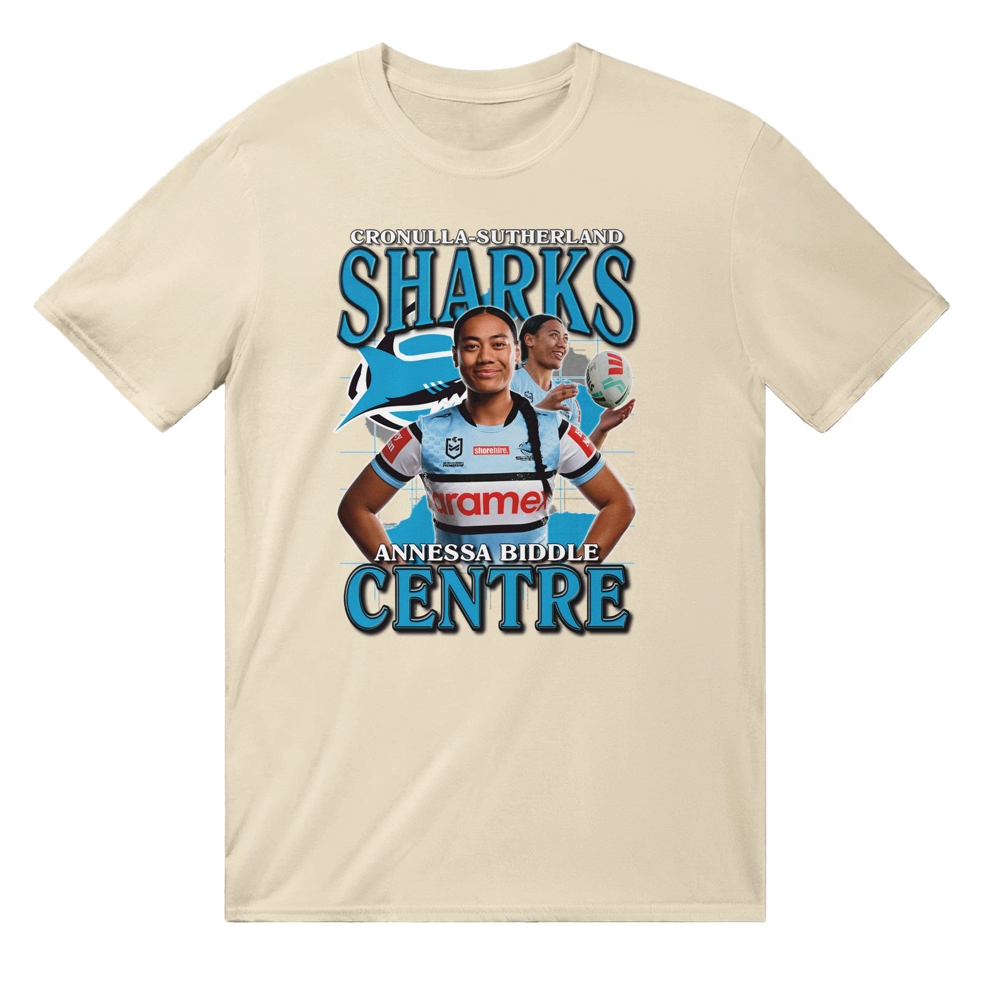 Annessa Biddle Cronulla Sharks T-shirt Australia Online Color Natural / S
