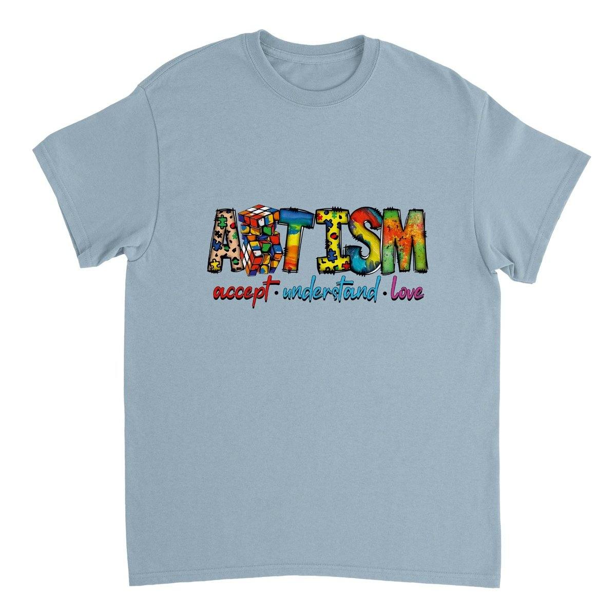Autism Accept Understand Love T-SHIRT Australia Online Color Light Blue / S