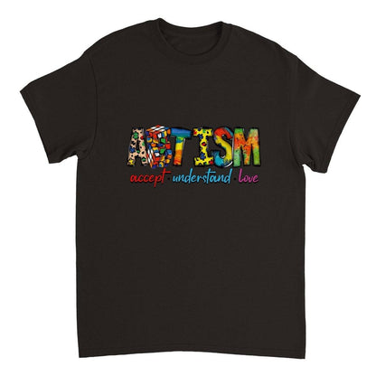 Autism Accept Understand Love T-SHIRT Australia Online Color Black / S