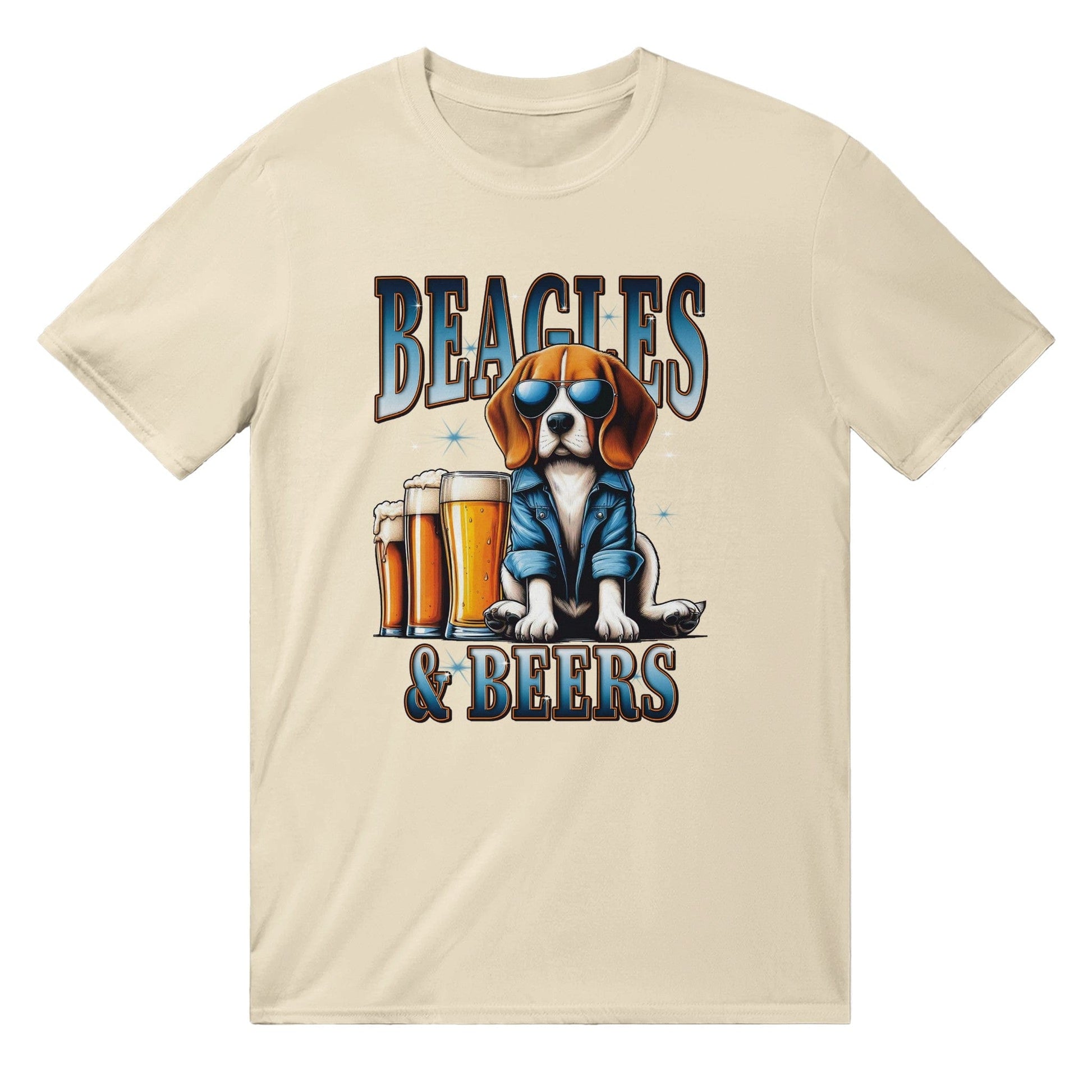 Beagles And Beers T-Shirt Australia Online Color Natural / S