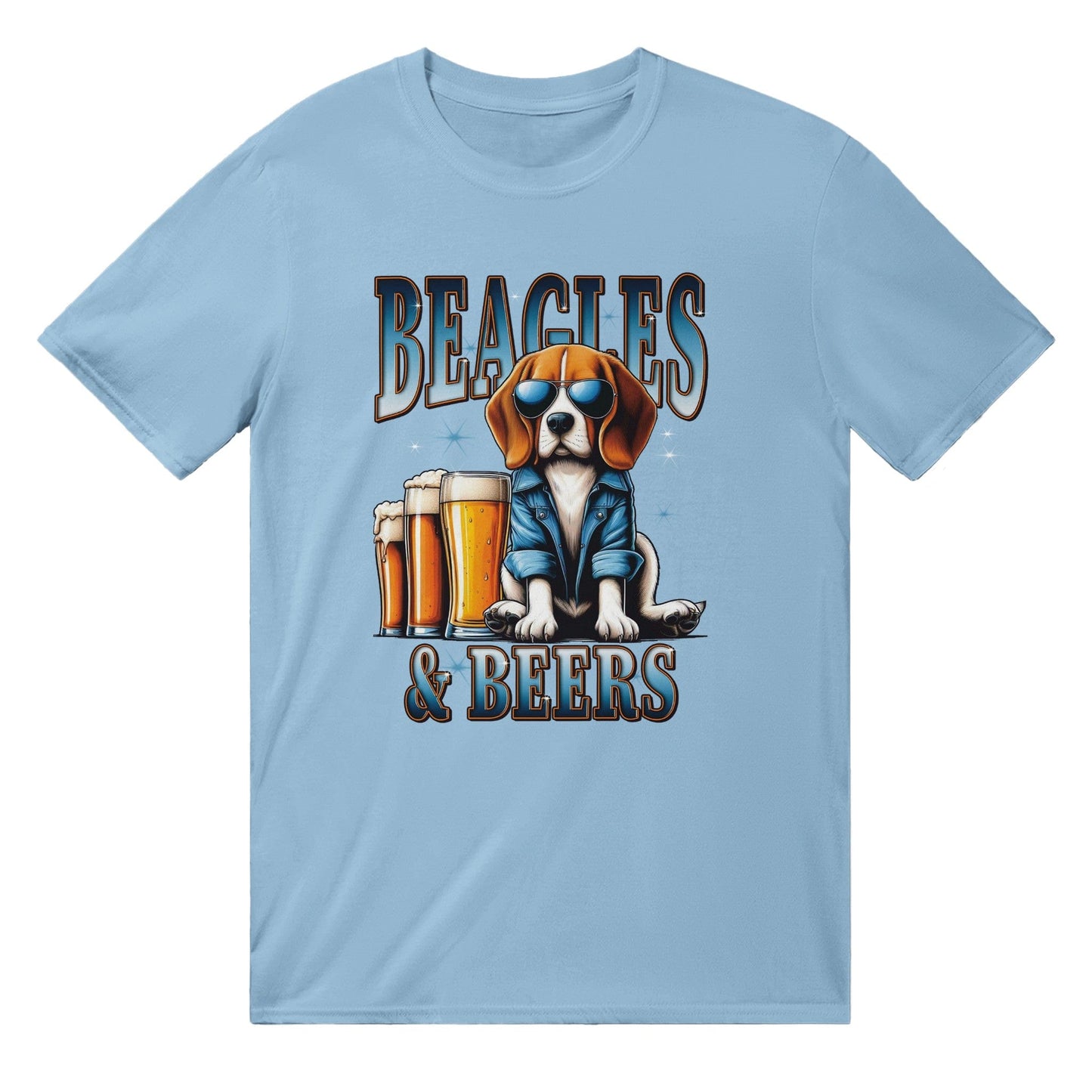 Beagles And Beers T-Shirt Australia Online Color Light Blue / S
