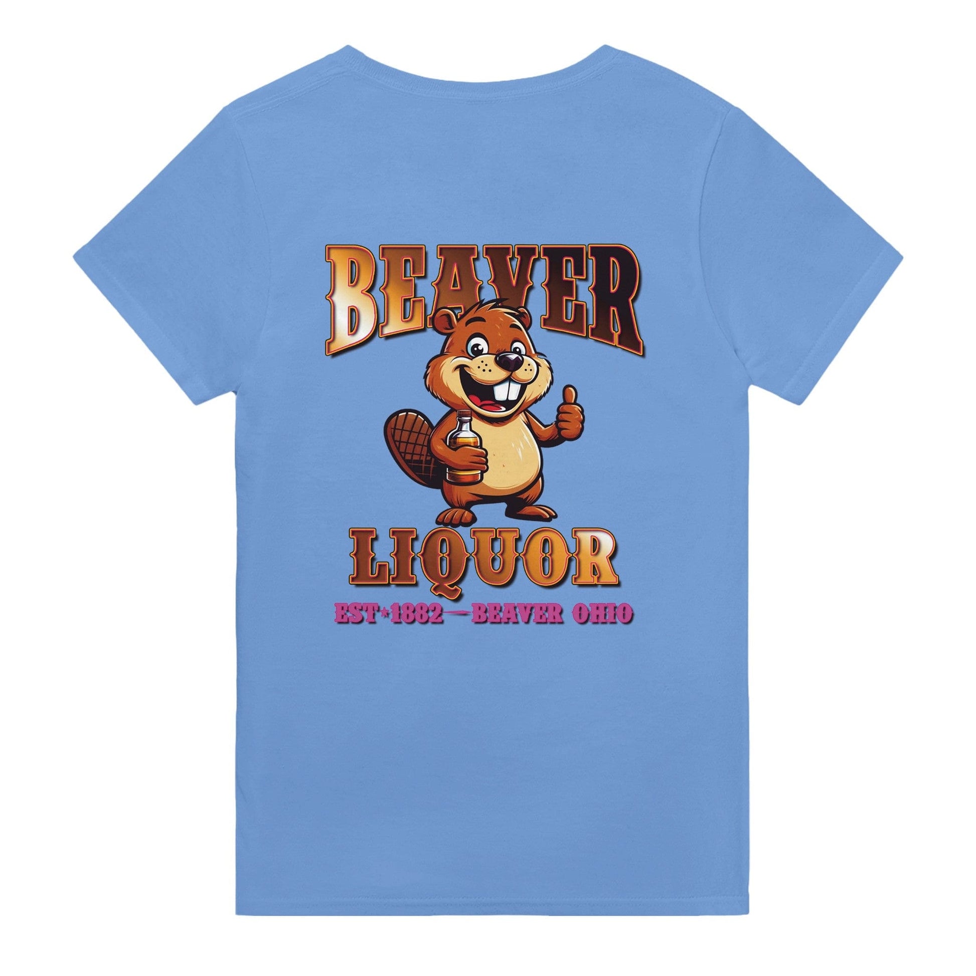 Beaver Liquor T-shirt Australia Online Color Carolina Blue / S