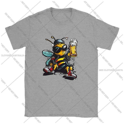 Bee Cheers - Classic Unisex Crewneck T-shirt Australia Online Color Sports Grey / S