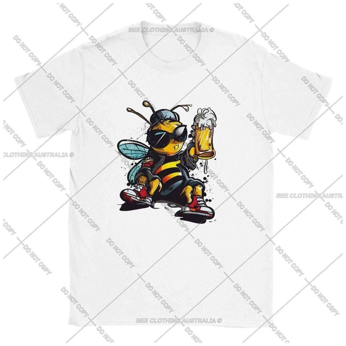 Bee Cheers - Classic Unisex Crewneck T-shirt Australia Online Color White / S