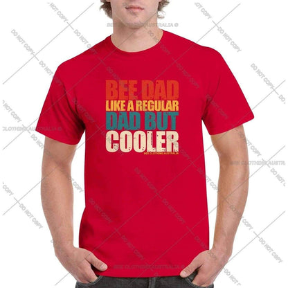 Bee Dad But Cooler VintageT-Shirt Australia Online Color Red / S