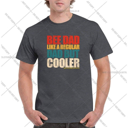 Bee Dad But Cooler VintageT-Shirt Adults T-Shirts Unisex Dark Heather / S BC Australia