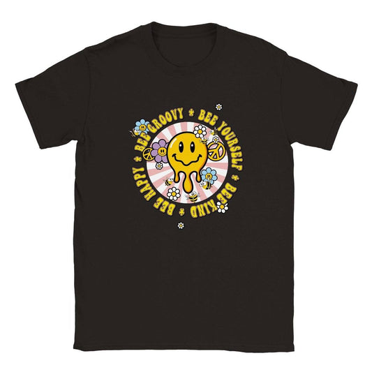Bee Groovy * Bee Yourself * Bee Kind * Bee Happy Kids T-shirt Australia Online Color Black / XS