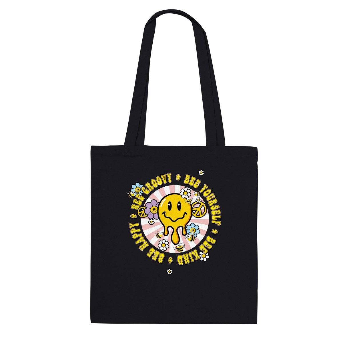 Bee Groovy - Bee Yourself - Bee Kind  - Classic Tote Bag Australia Online Color Black
