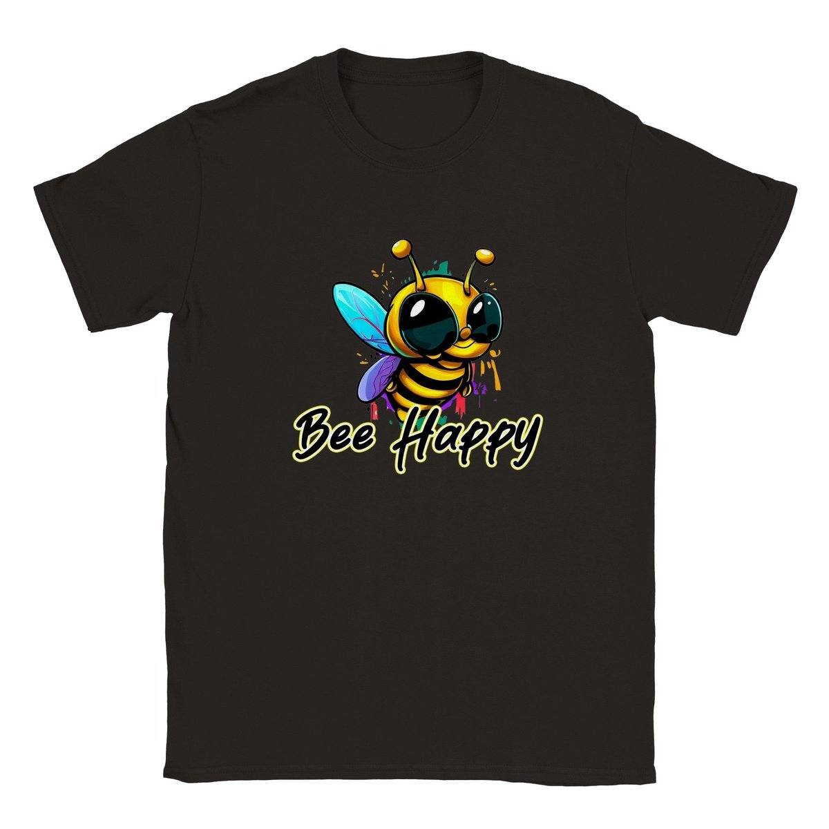 Bee Happy Kids T-shirt Kids T-Shirts Black / XS BC Australia