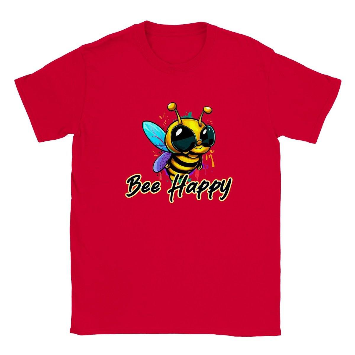 Bee Happy Kids T-shirt Kids T-Shirts Red / XS BC Australia