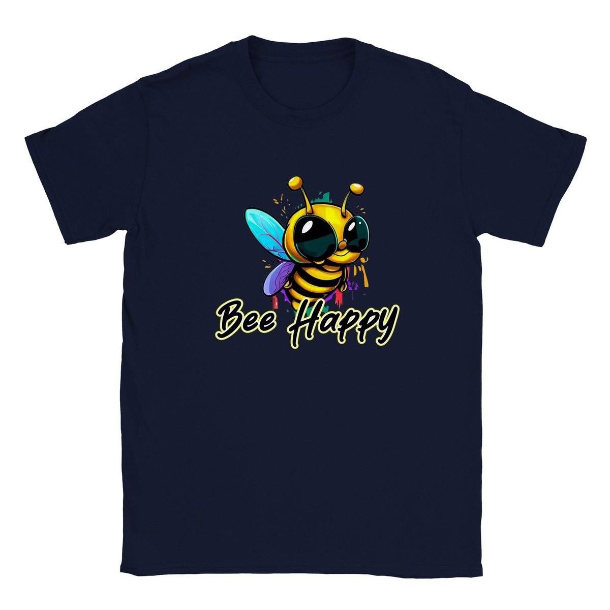 Bee Happy Kids T-shirt Kids T-Shirts Navy / XS BC Australia