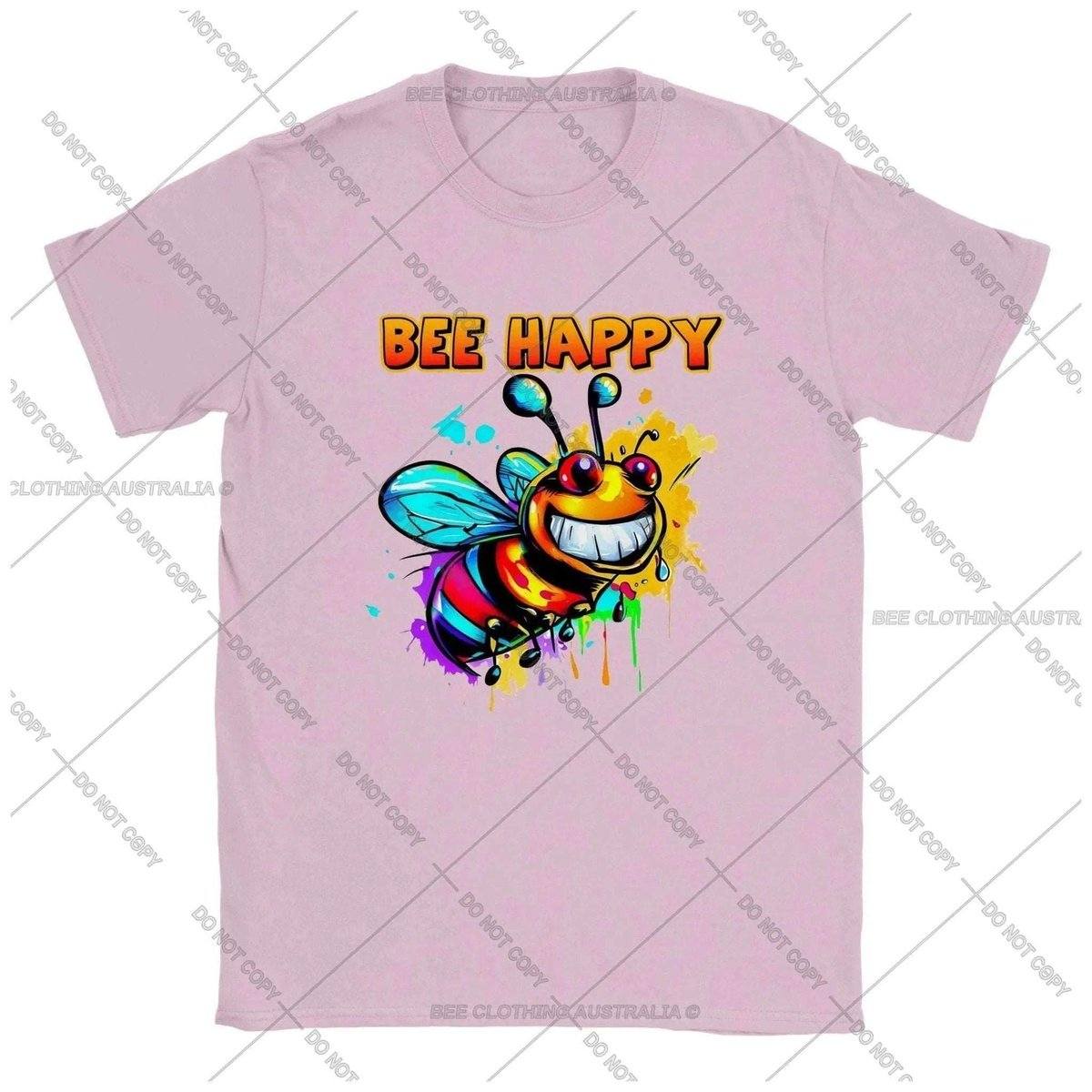 Bee Happy - Smiling Bee Kids T-shirt Australia Online Color Light Pink / XS