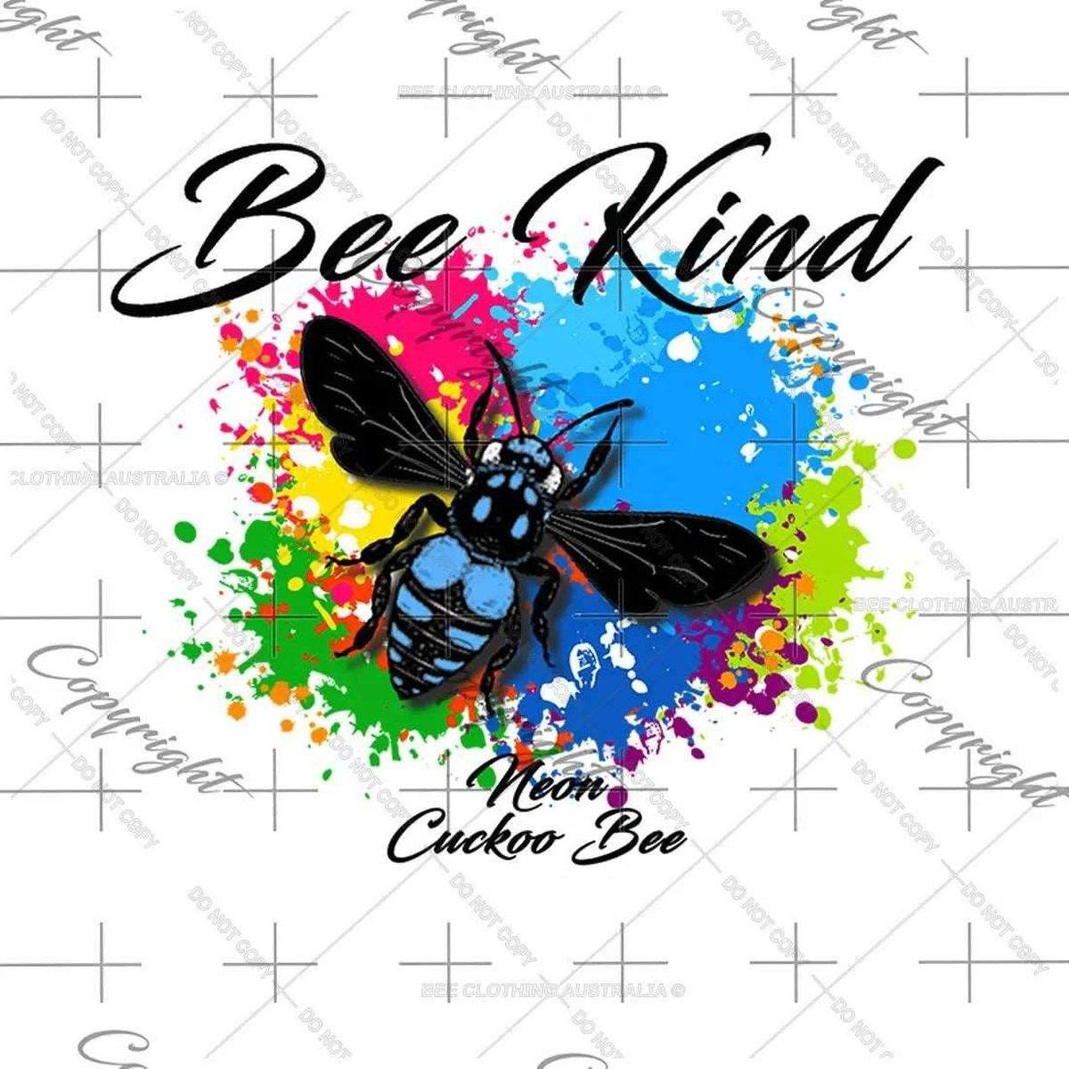 Bee Kind - Neon Cuckoo Bee - Native Bee T-Shirt Unisex - Classic Unisex Crewneck T-shirt Australia Online Color
