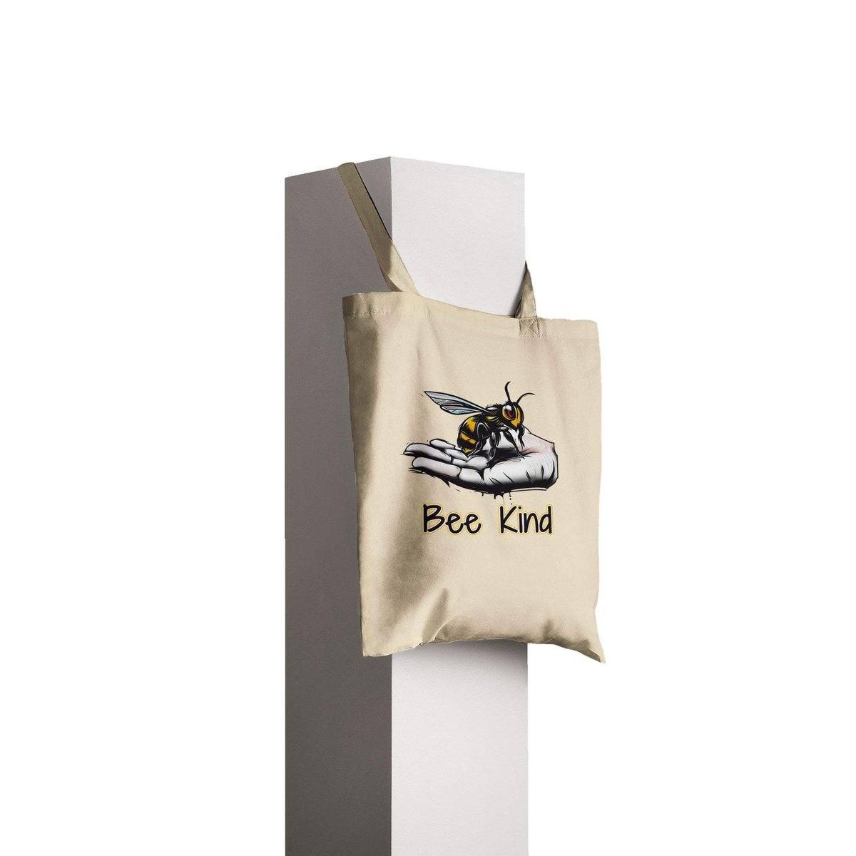 Bee Kind Tote Bag - Bee On Palm - Classic Tote Bag Tote Bag Natural Bee Clothing Australia
