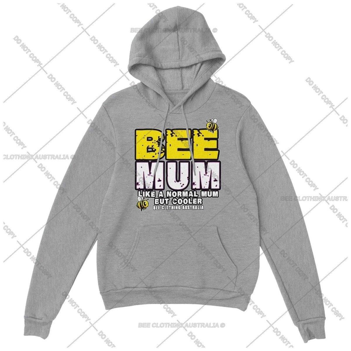 Bee Mum like a normal mum but cooler Hoodie - Mum Beekeeper hoodie - Womens Pullover Hoodie Australia Online Color Sports Grey / S