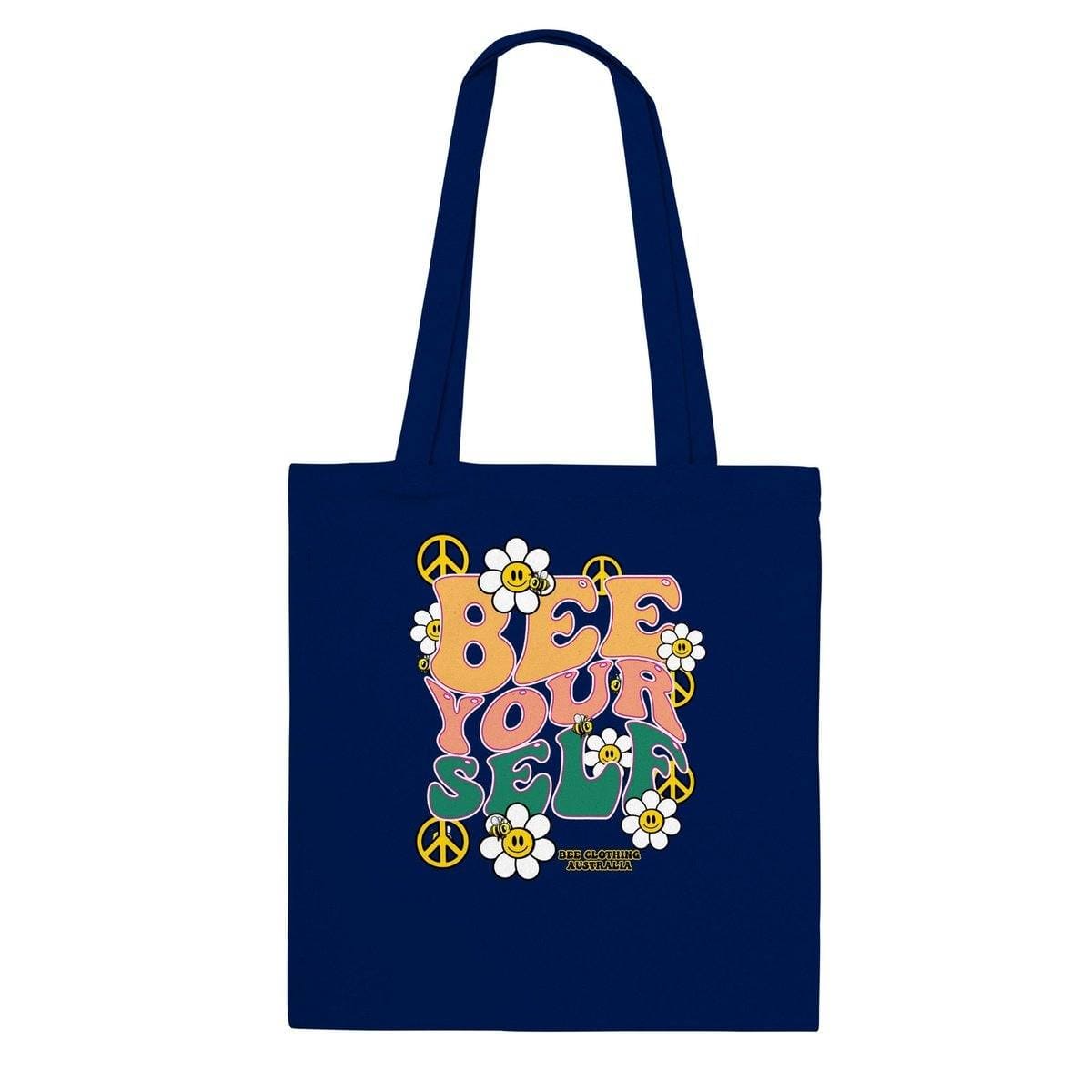 Bee Yourself groovy  - Classic Tote Bag Australia Online Color Navy