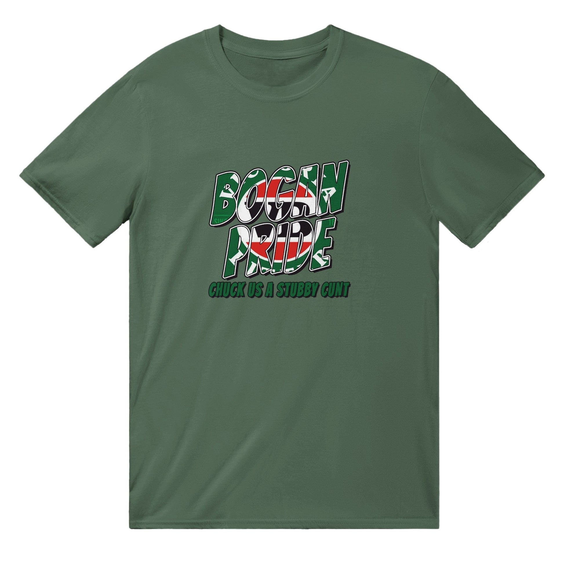 Bogan Pride VB T-Shirt Australia Online Color Military Green / S