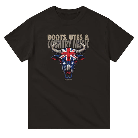 Boots, Utes & Country Music T-Shirt Australia Online Color Black / S