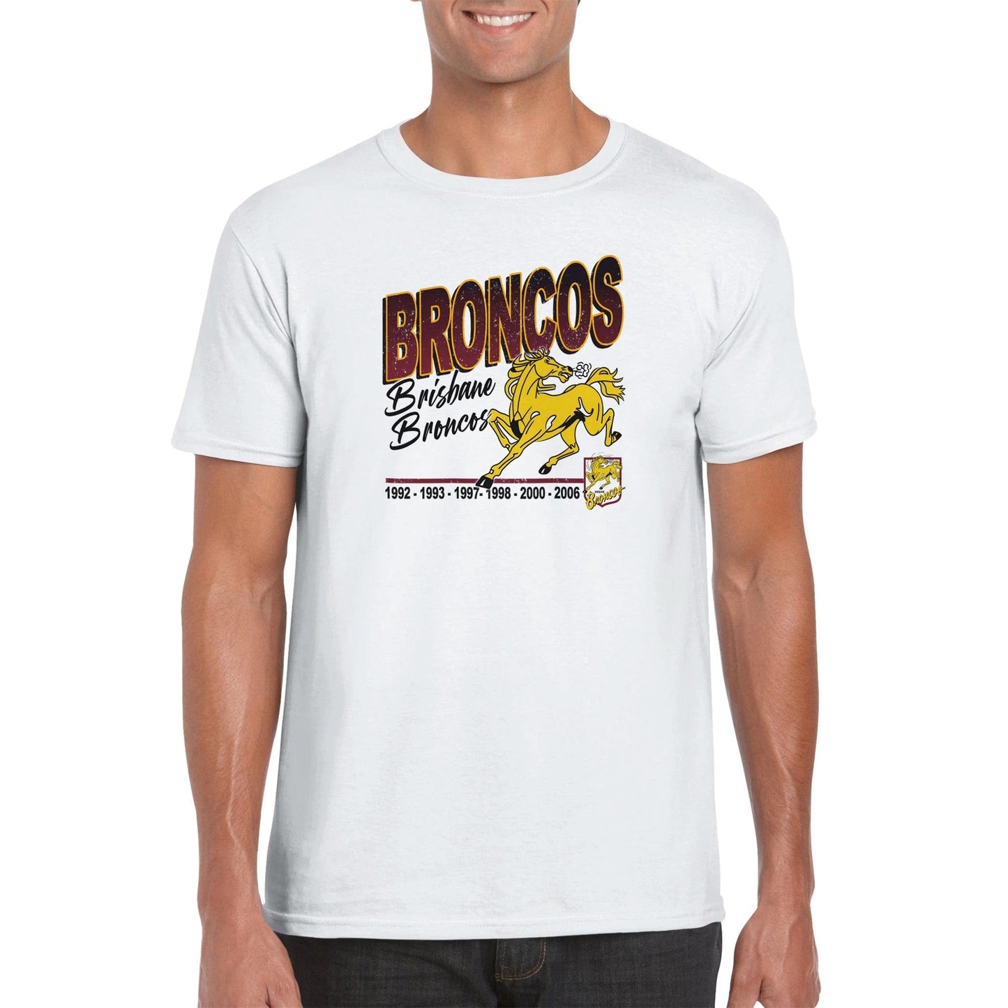 Brisbane Broncos Vintage T-Shirt Graphic Tee Australia Online