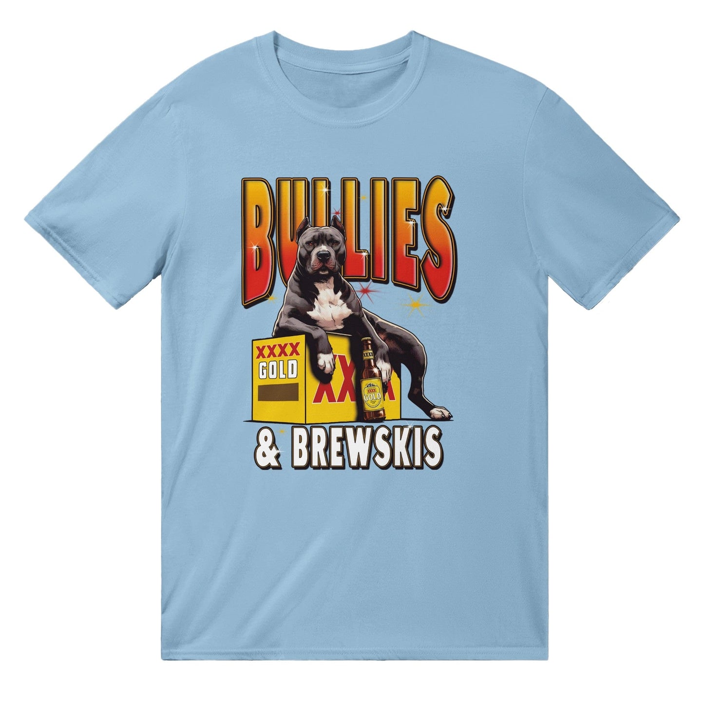 Bullies And Brewskis T-Shirt Graphic Tee Light Blue / S BC Australia