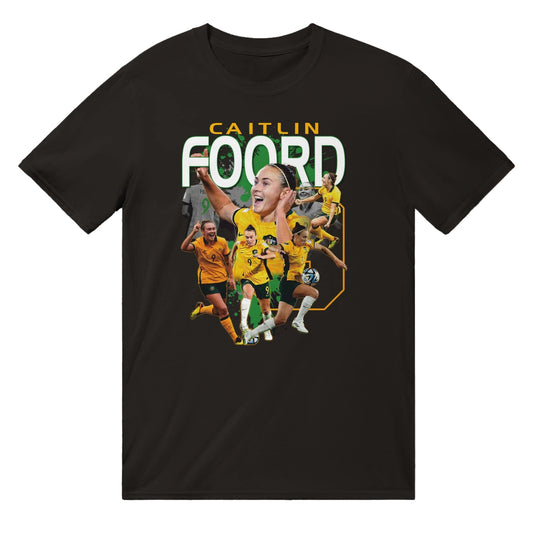 Caitlin Foord Matildas T-Shirt Graphic Tee Australia Online Black / S