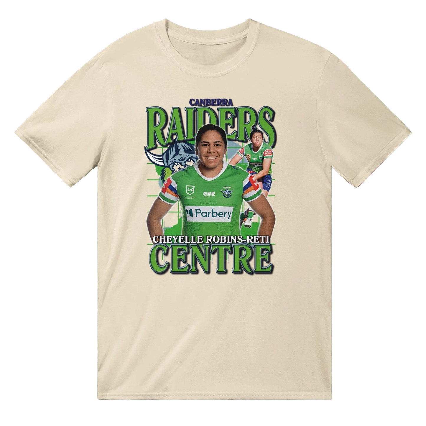 Cheyelle Robins-Reti Canberra Raiders T-shirt Australia Online Color Natural / S