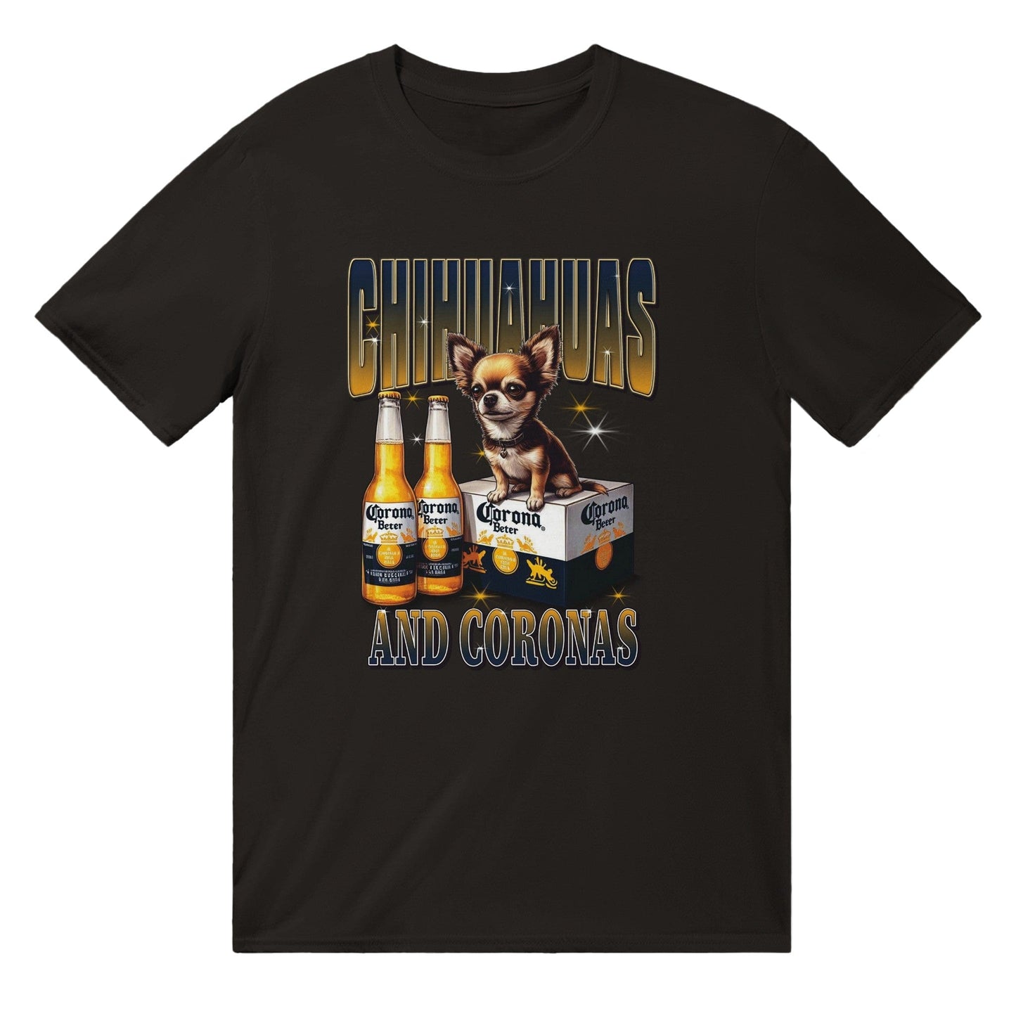 Chihuahuas And Coronas T-Shirt Australia Online Color Black / S