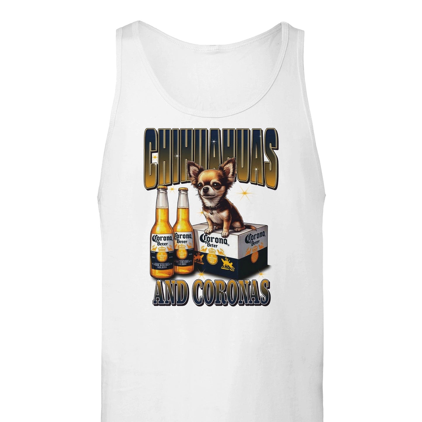 Chihuahuas And Coronas Tank Top Australia Online Color White / XS