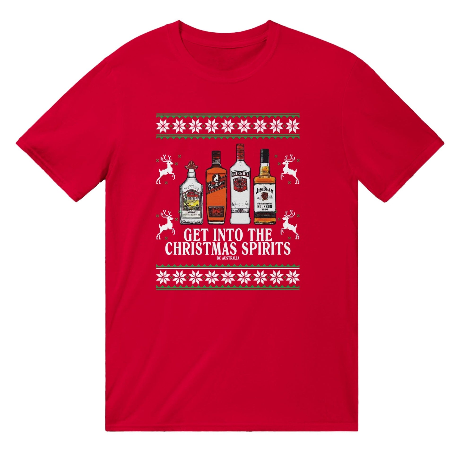 Christmas Spirits 🥃 Ugly T-Shirt Australia Online Color Red / S