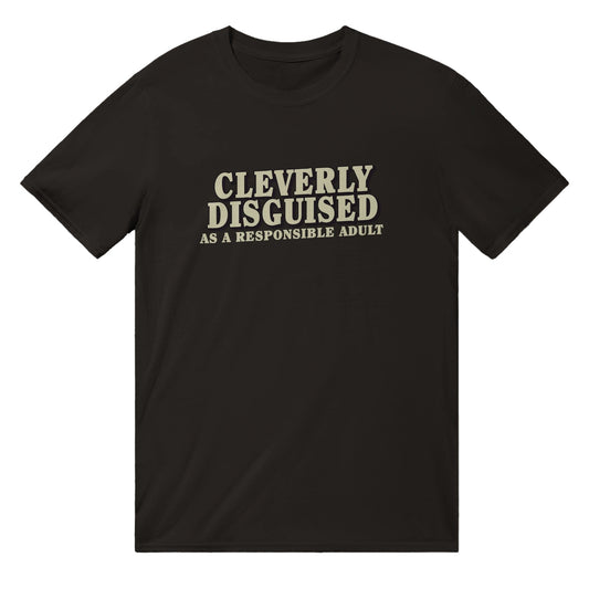 Cleverly Disguised T-Shirt Graphic Tee Australia Online Black / S
