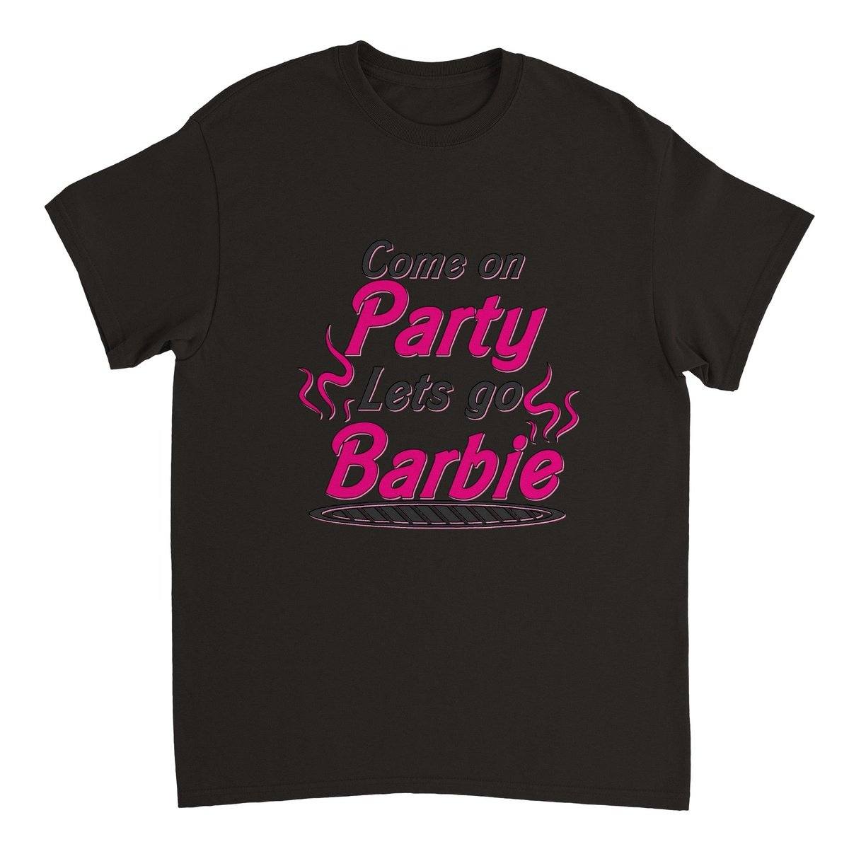 Come On Party Lets Go Barbie T-SHIRT Australia Online Color Black / S