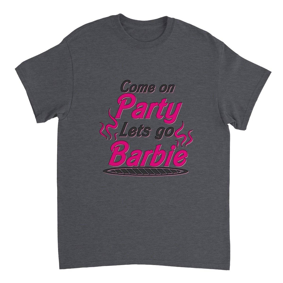 Come On Party Lets Go Barbie T-SHIRT Australia Online Color Dark Heather / S