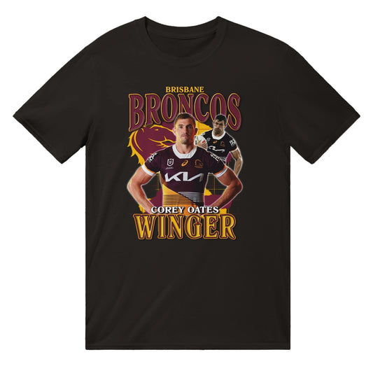 Corey Oates Brisbane Broncos T-shirt Graphic Tee Australia Online Black / S