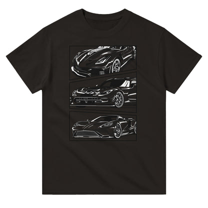 Corvette, Dodge Viper, Ford GT T-shirt Australia Online Color Black / S