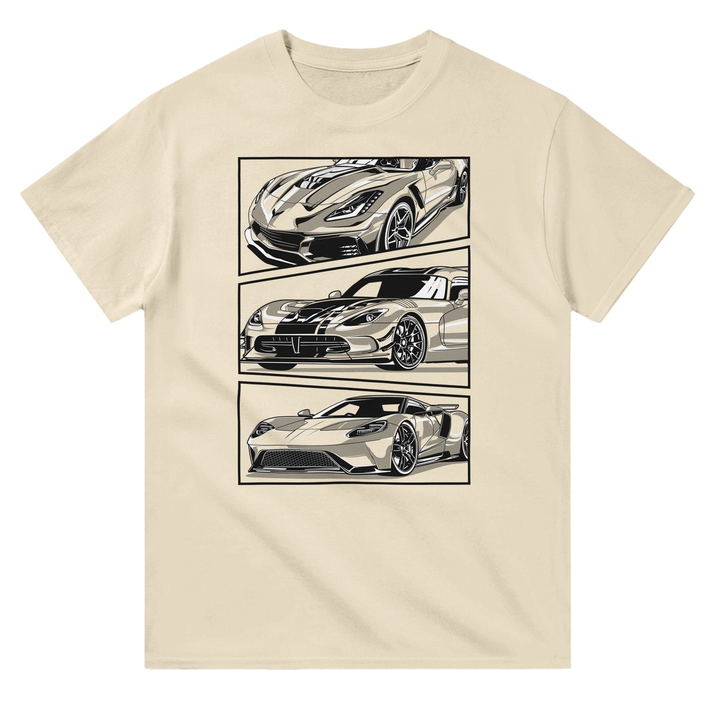 Corvette, Dodge Viper, Ford GT T-shirt Australia Online Color Natural / S