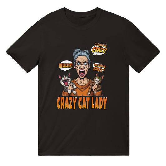 Crazy Cat Lady I'll Show You Crazy T-Shirt Australia Online Color Black / S