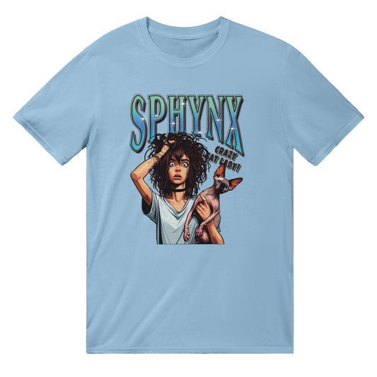 Crazy Cat Lady Sphynx T-Shirt Australia Online Color Light Blue / S