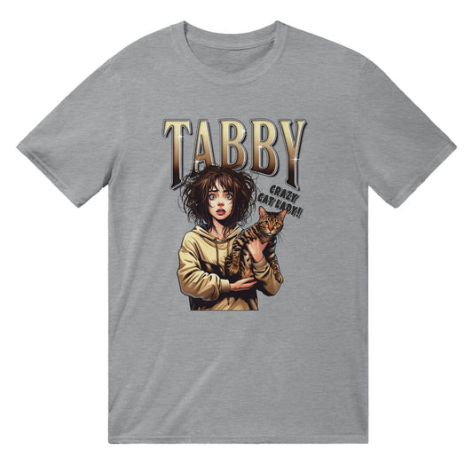 Crazy Cat Lady Tabby T-Shirt Australia Online Color Sports Grey / S