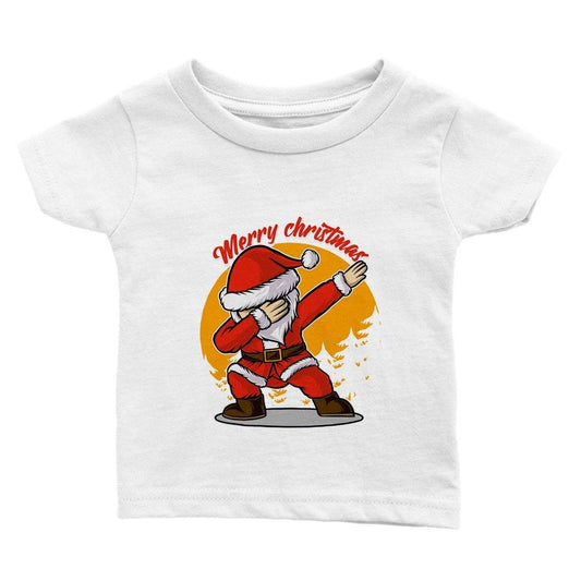 Dabbing Santa Baby T-Shirt Australia Online Color White / 6m