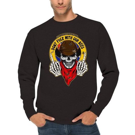 Dont Fuck With Our Bees Jumper | Bee Jumpers Australia | Premium Unisex Crewneck Sweatshirt Australia Online Color Black / S