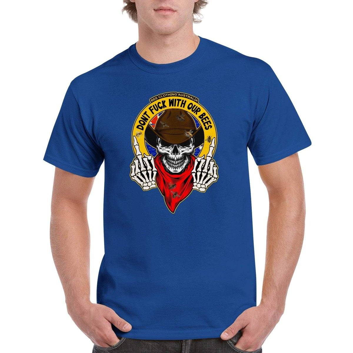 Dont Fuck With Our Bees T-Shirt - beekeeper Tshirt - Unisex Crewneck T-shirt Australia Online Color Royal / S